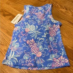 Lilly Pulitzer Blue and Pink Tank Top:  matching skirt in separate listing